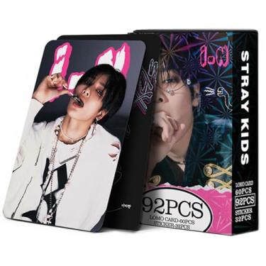 Imagem de KPOPBP Stray Kids Photocards 60 PCS SKZ Rock Star Álbum Cartões de Fotos com 32 PCS Adesivos Kpop Gift Lomo Cards Merch para SKZ Meninos e Meninas (in)