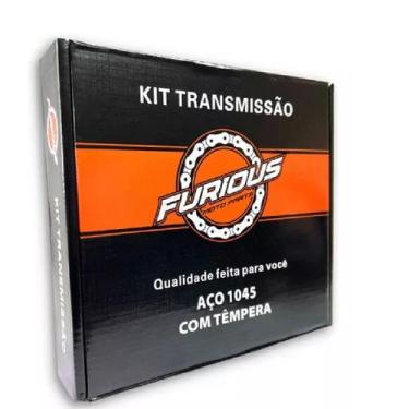 Imagem de Kit relacao (corr+coroa+pinhao) importado titan160 / fan160