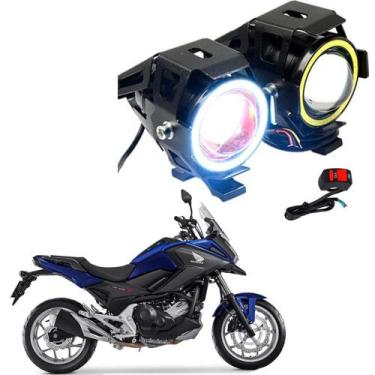Imagem de Kit Led Farol Milha Moto Honda NC 750X 2015 Angel Eye U7 - U7Led