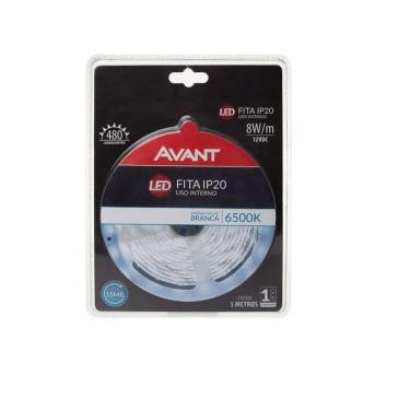 Imagem de Avant Fita Led Ip20 4.8w/M 6500k 12v Branca C/5m