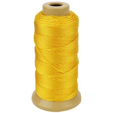 Imagem de Fio de fio de nylon trançado para marcação de jardinagem, projetos "faça você mesmo" alvenaria (amarelo, 1,5 mm-328 pés)