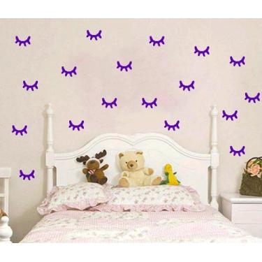 Imagem de Adesivo decorativo 40 Pares de olhos de unicórnio 5cm x 3,3cm Adesivo 