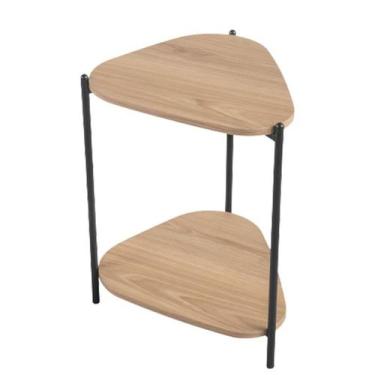 Imagem de Mesa Lateral Organica Pe Metal Preto Hanover 28016 Artesano - Artesano