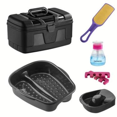 Imagem de Kit Manicure Pedicure Profissional Maleta Tigela mão Bacia Pés Lixa Se