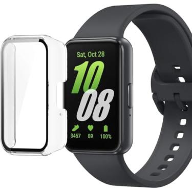 Imagem de Capa Case Bumper Preto com Película para Galaxy Fit 3 (Transparente)