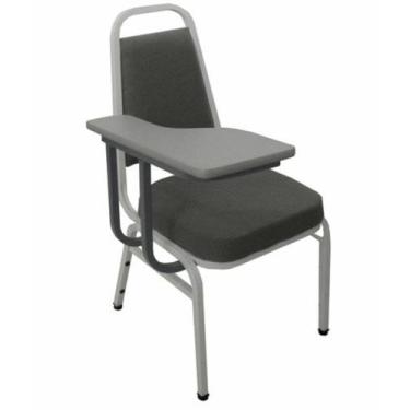 Imagem de Cadeira Universitária Empilhável Linha Hotel Plus Cinza - Design Offic