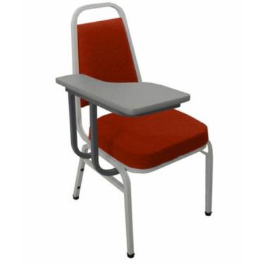 Imagem de Cadeira Universitária Empilhável Linha Hotel Plus Vermelho - Design Of