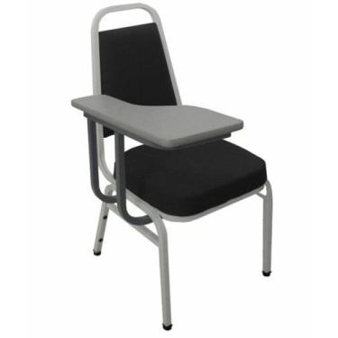 Imagem de Cadeira Universitária Empilhável Linha Hotel Plus Preto - Design Offic
