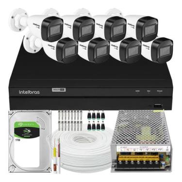 Imagem de Kit Intelbras 8 Câmeras Vhc 1120 20m Dvr De 8 Canais Hd 1tb