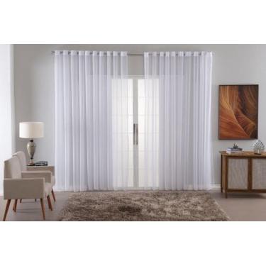 Imagem de Cortina Voal Liso Delicate Quarto Sala Transparente 400X2,80 - Bf Conf