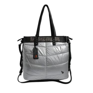 Imagem de Bolsa feminina ombro e transversal macia - golden fenix, Prata, G