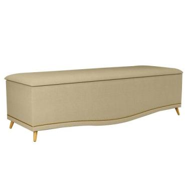 Imagem de Calçadeira Baú 140cm Imperial J02 Linho Areia - Mpozenato, Areia, 27 K