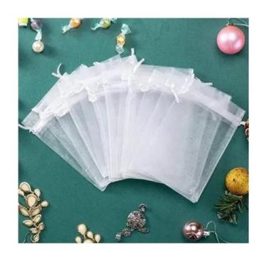 Imagem de 20 Saquinho organizador tule organza com fita cetim(30x40cm) - OKABOX