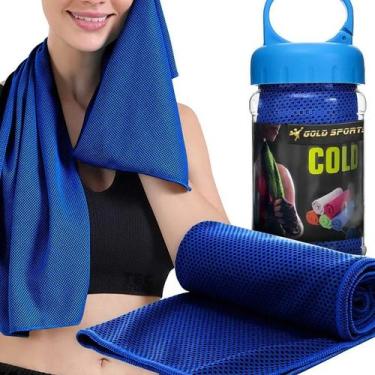 Imagem de Toalha de Microfibra Gold Sports Ultra Refrescante Cool - 88x29 cms, Ú