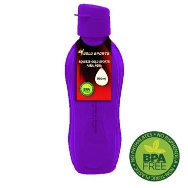 Imagem de Garrafa Squeeze Gold Sports Resistente - BPA FREE 900ml, Roxo, Unissex