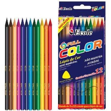 Imagem de Lapis de cor triangular com 12 cores full color - DAIWA/GOLLER