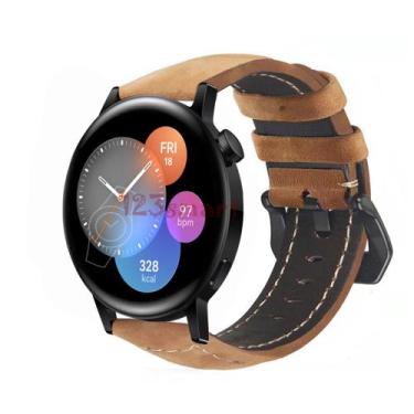 Imagem de Pulseira de Couro para Smartwatch GT3 42mm GT3 46mm - 123Smart, Envelh