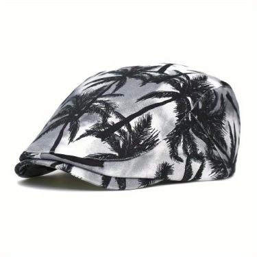 Imagem de Boina Casual de Algodão , Estampa Tropical, Boné Fashion para Todas as