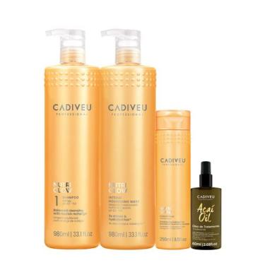Imagem de Kit Cadiveu Professional Nutri Glow Shampoo G Condicionador Máscara G 