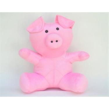 Imagem de Porquinho de pelúcia animal da fazenda bichinho 30 cm fazendinha - Elz