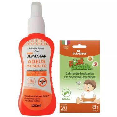 Imagem de Repelente Spray Bem Estar Contra Insetos + Adesivo Calmante Post Picad