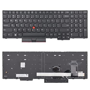 Imagem de SUNMALL Teclado de substituição com trackpoint compatível com Lenovo ThinkPad E580 E585 L580 E590 E595 L590 T590 P52 (não serve para P52s) P72 P53 P53S P73 sem retroiluminação