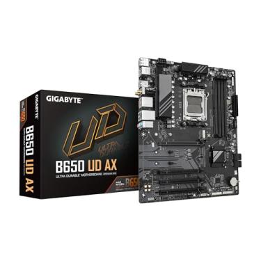 Imagem de GIGABYTE B650 UD AX (rev. 1.0) AM5 LGA 1718 AMD B650 ATX DDR5, PCIe 4.0 M.2, PCIe 4.0, USB 3.2 Gen2x2 Type-C, Wi-Fi 6, GbE LAN, Q-Flash, EZ-Latch