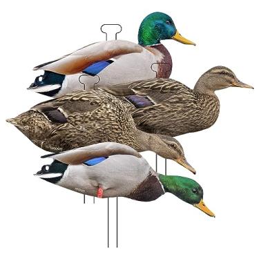 Imagem de Higdon Outdoors Flats Mallard padrão Silhouette Waterfowl Decoy, pacote com 12