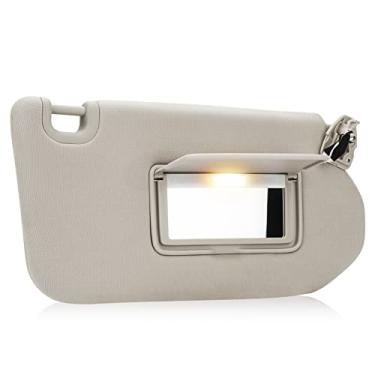 Imagem de Substituição de viseira de sol do lado direito do passageiro bege compatível com Nissan Pathfinder 2013-2018, Infiniti QX60 2014-2017, Infiniti JX35 2013 Substitui 96400-9PB0A