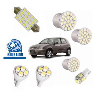 Imagem de Kit Lâmpadas De Led Celta 2001/2017 Teto Placa Ré Lanterna - Blue lion