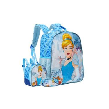 Imagem de Kit Mochila De Costas +Lancheira +Estojo Cinderela Original  - Xeryus