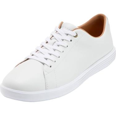Imagem de Cole Haan Tênis feminino Grand Crosscourt, Couro branco brilhante/branco óptico, 8