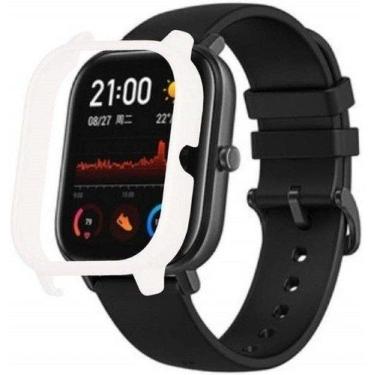 Imagem de Case Bumper Nsmart para proteção do smartwatch GTS, Branco