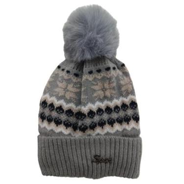 Imagem de Touca Gorro de Lã com Pompom Forrada Adulto Inverno Frio Tricô - dotad