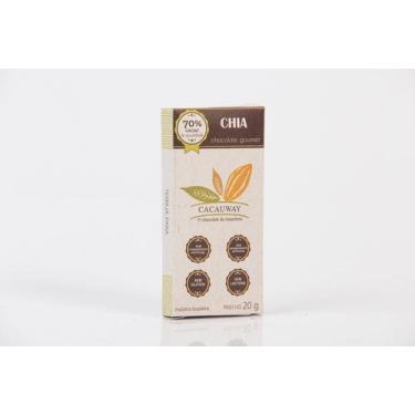Imagem de Tablete chocolate  Cacauway  70% cacau intenso crocante c/ Chia - s/ l