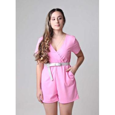 Imagem de Macaquinho Transpassado Cor Rosa  Kaltty, P, Rosa