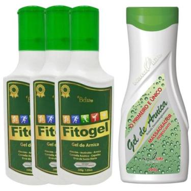 Imagem de Kit 3 Fitogel Gel de Arnica Bélia Combate Dor no Corpo + Gel de arnica