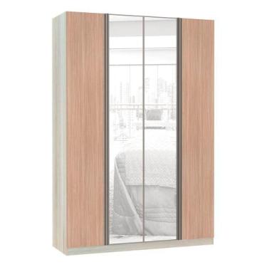 Imagem de Guarda-roupa 4 Portas 160 Cm Legno Crema Com Cumaru - LUCIANE