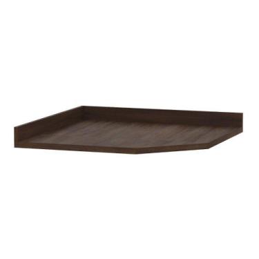 Imagem de Tampo Luciane Canto Diagonal 76 Cm Nogueira Dourado