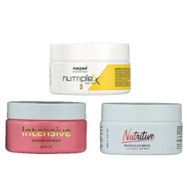 Imagem de Kit Macpaul Cronograma Capilar - 3 itens Hidratação , Nutrição e Recon