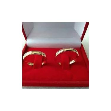 Imagem de Alianças Par 2 mm Ouro 18 Kilates Casamentto Noivado Casal Maciça 1.60