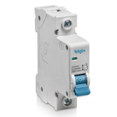 Imagem de Disjuntor Unipolar 1 Polo Monopolar Elgin Din Homologado 6a 10a 16a 20