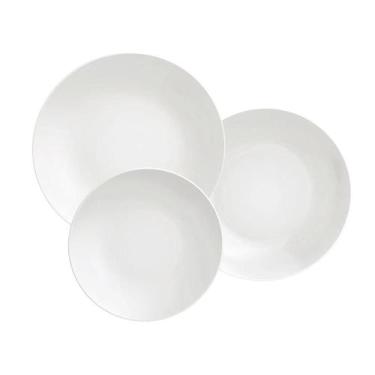 Imagem de Aparelho Jogo De Jantar Pratos Porcelana Branco Tramontina 12 Peças
