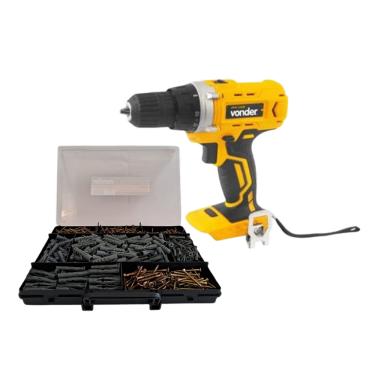 Imagem de Parafusadeira furadeira s/bat IPFV 1820 VONDER + Kit 700 pçs