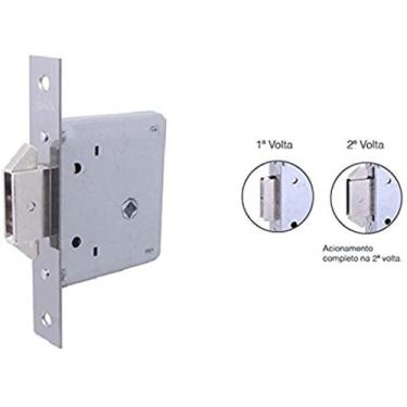Imagem de Fechadura para portas de correr com bico duplo 5006 Cromada Arouca