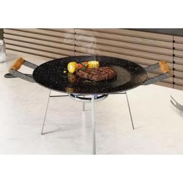 Imagem de Bifeteira Disco De Arado Esmaltado com Alça Tacho Chapa - Qualinox