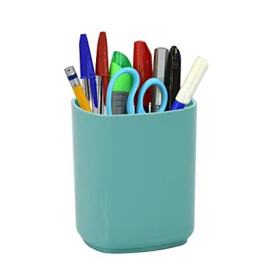 Imagem de Porta Lápis e Caneta Jumbo, Organizador de Mesa Plástico para Materiais de Escritório, Porta Objetos Multiuso Acrimet, (Cor Verde Sólido)