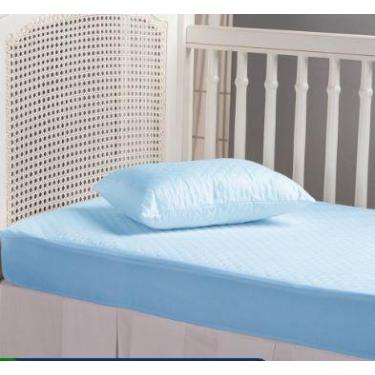 Imagem de Protetor de Colchão para Mini Berço Impermeável - borgon, Azul