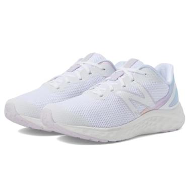 Imagem de New Balance Tênis Arishi Fresh Foam v4 para meninos – Criança grande, Branco/Taro, 4.5 X-Wide Big Kid