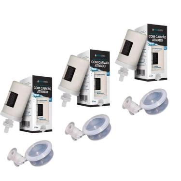 Imagem de 3 Vela P/ Filtro De Barro Com Carvão Ativado+3 Boia Dosadora - Oasis